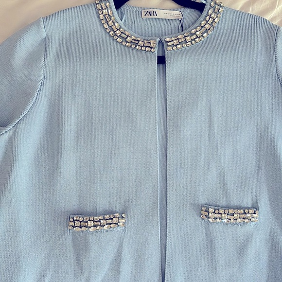 Zara Jewel plain knit cardigan - Picture 7 of 7